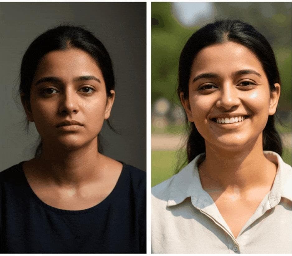 Patient before and after result