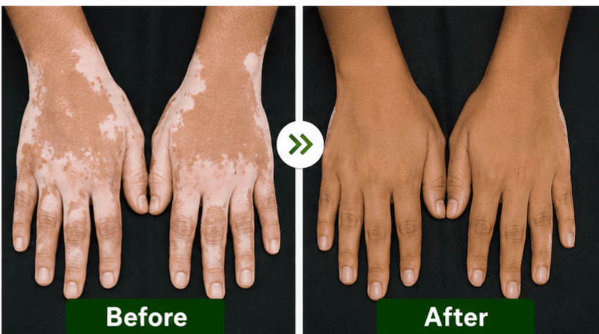 Patient before and after result